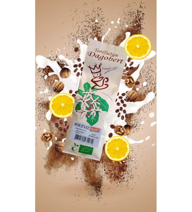 Café 100 % arabica Bio - Brésil Demeter - grains - 250 G