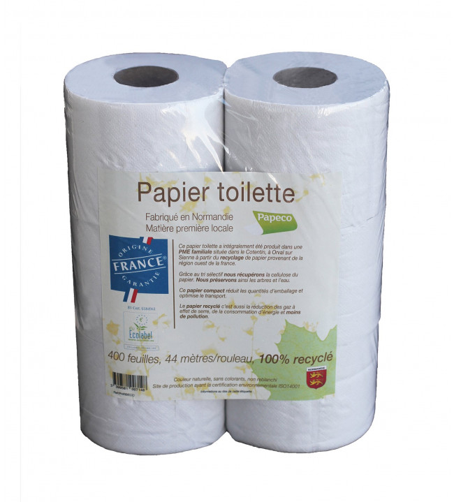 Papier toilette recyclé Ecolabel - 6 rouleaux